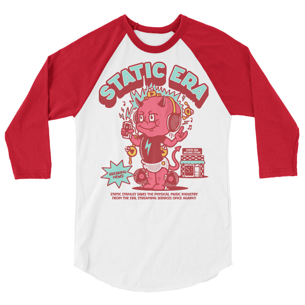 Static Era "Saturday Morning" 3/4 sleeve raglan shirt
